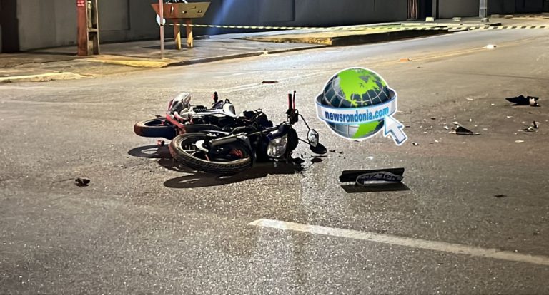 Caminhonete atropela moto aplicativo com passageiro na 7 de Setembro