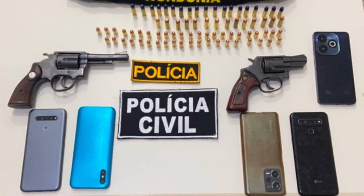 Celular roubado leva polícia a armas e moto furtada em Ouro Preto do Oeste