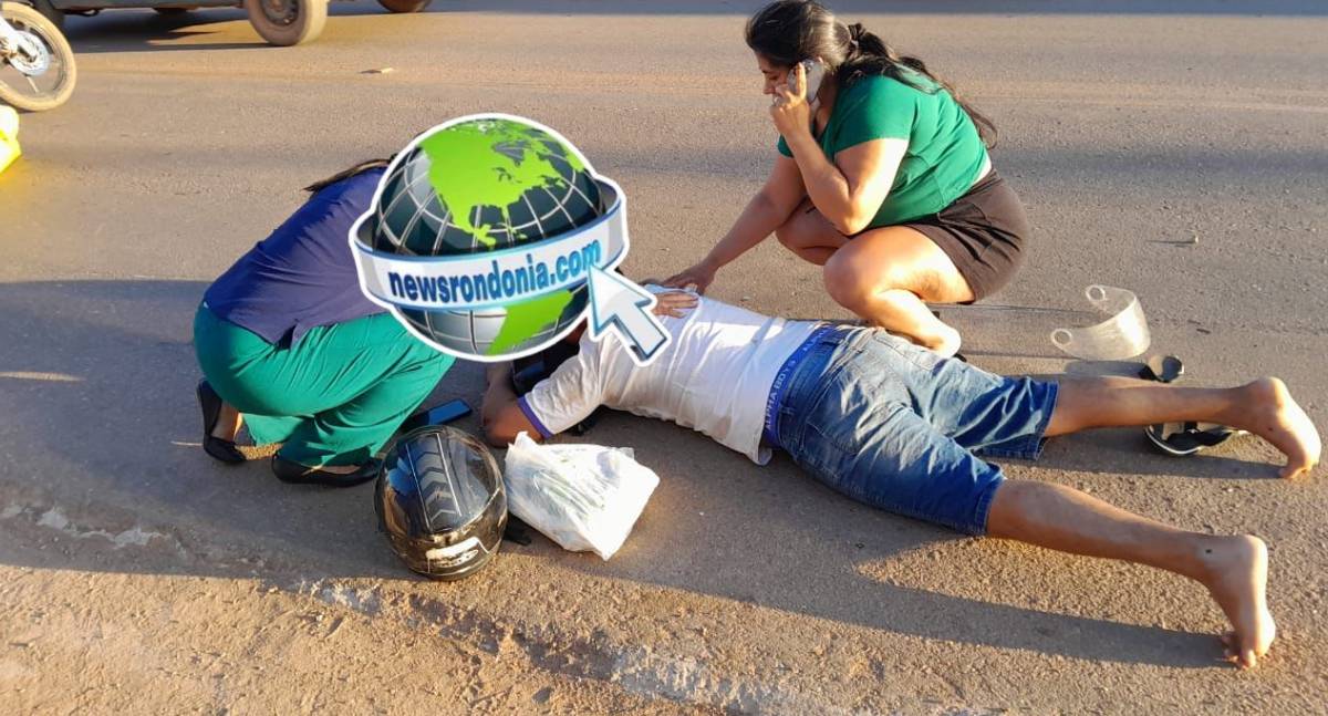Ciclista é arremessado em poste após ser atropelado por moto na zona leste
