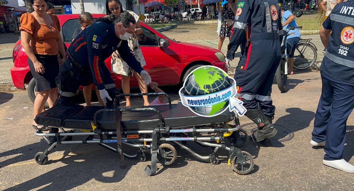 Ciclista sem freio é atropelada em ladeira no centro