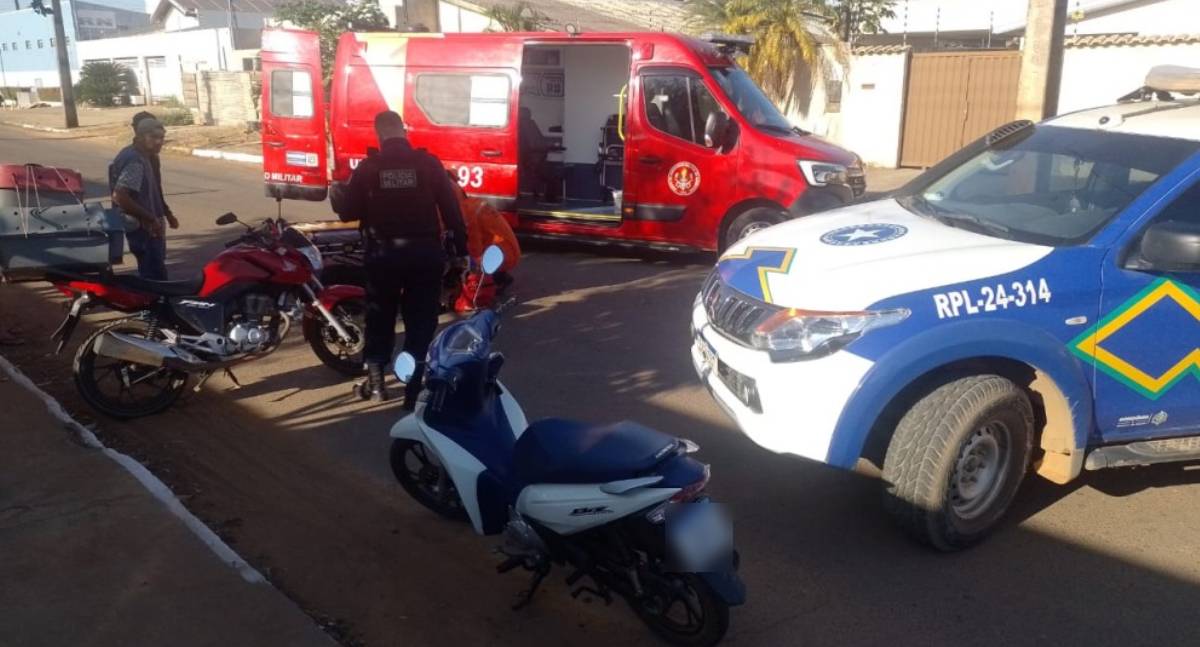 Colisão entre motocicletas deixa um ferido na Rua Princesa Isabel