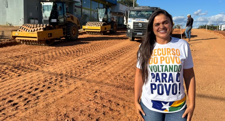 Dra. Taíssa Sousa fiscaliza obra de pavimentação na RO-420 em Jacinópolis viabilizada por emenda de R$ 2 milhões - News Rondônia