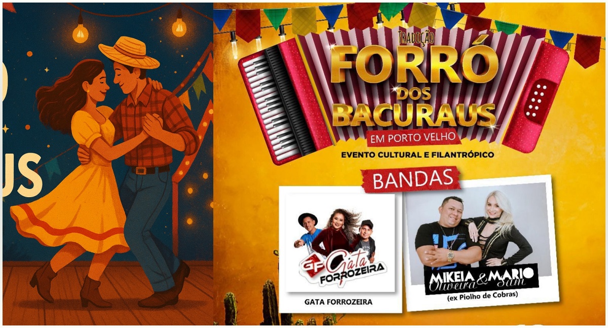 Forró dos Bacuraus acontece neste sábado (12), em Porto Velho, com shows e ação solidária