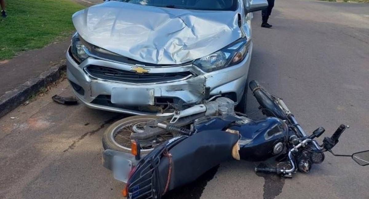 Grave acidente em Jaru deixa motociclista ferido no Setor 3