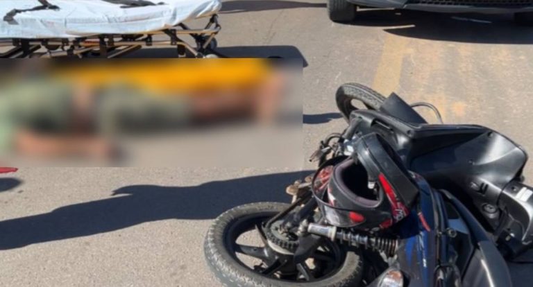 Motociclista fica ferido após acidente causado por quebra-mola não sinalizado em Ji-Paraná