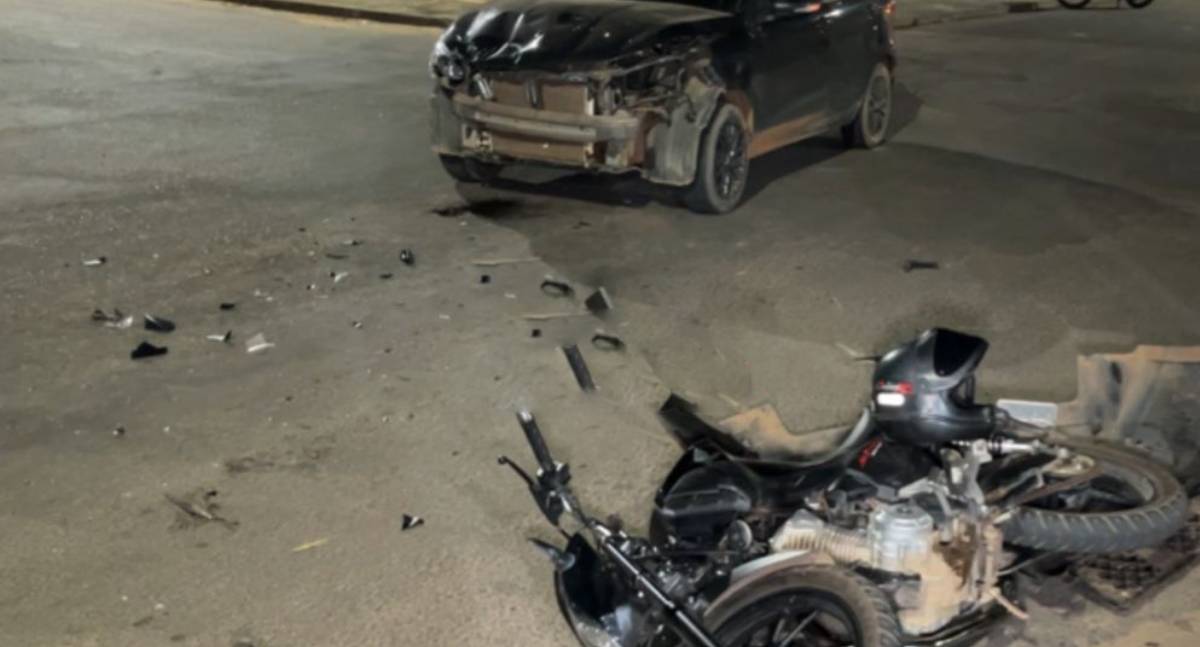 Motociclista fica ferido em colisão em Rondônia