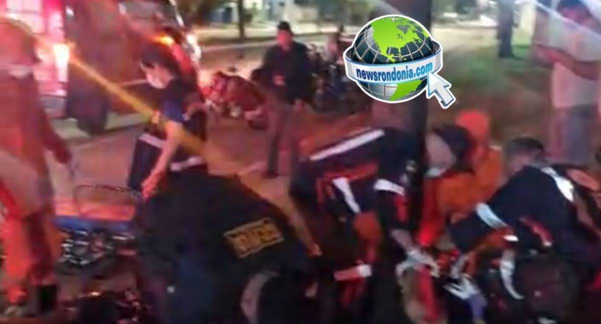 Motociclista passa direto em curva e sofre grave acidente na Rio Madeira