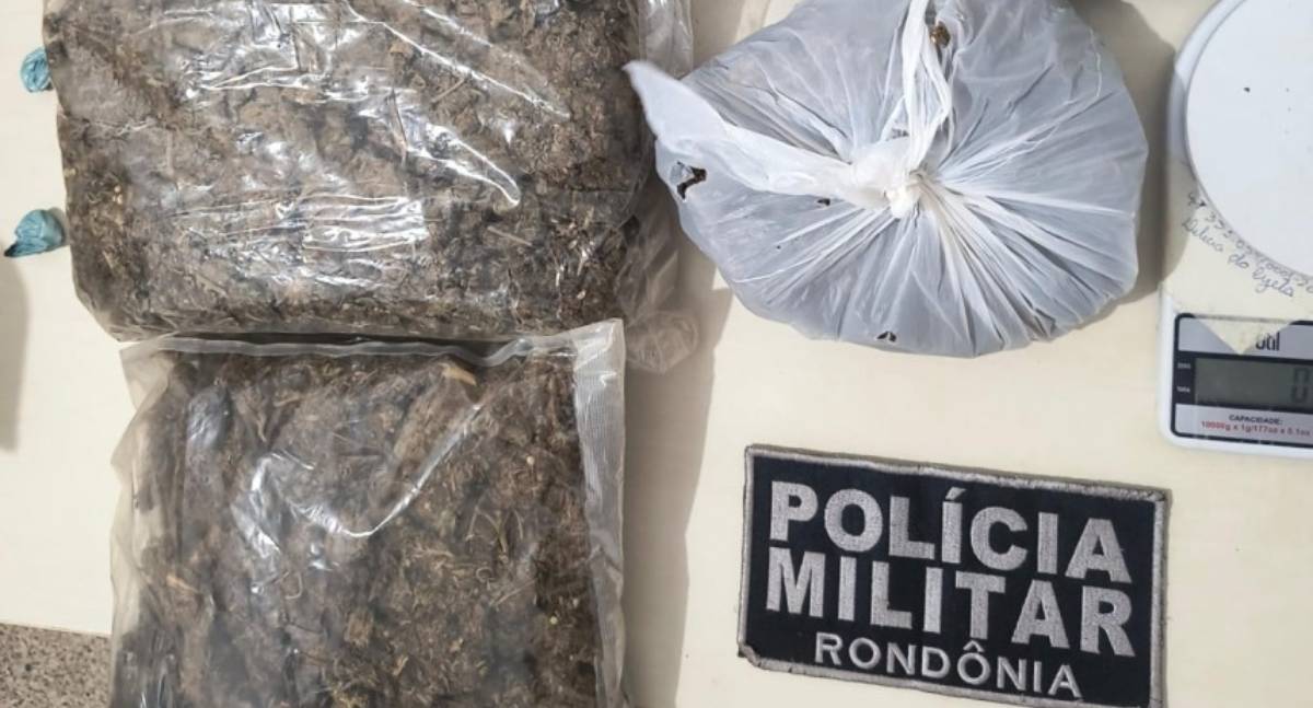 Polícia Militar apreende quase 4 kg de drogas e prende suspeito em Jaru