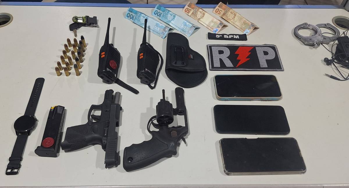 Policiais do 5º BPM prendem trio que planejava execução no Residencial Cristal da Calama