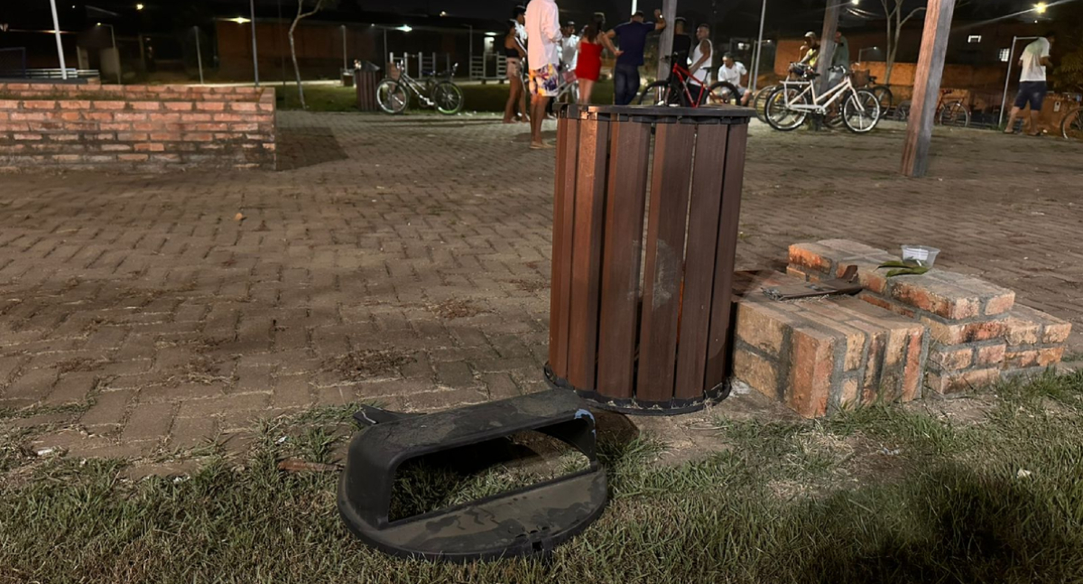 Praça Pirarucu é vandalizada novamente e Prefeitura de Porto Velho pede apoio da comunidade