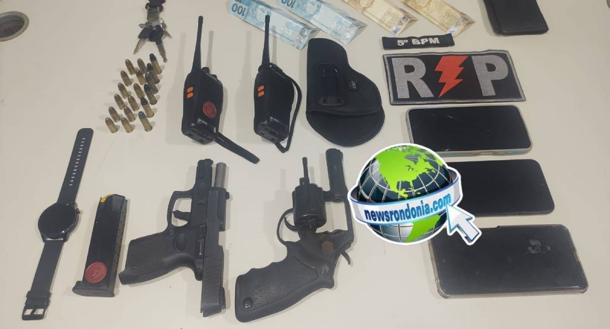 Trio do CV é preso com armas antes de ataque a rivais na zona leste de Porto Velho