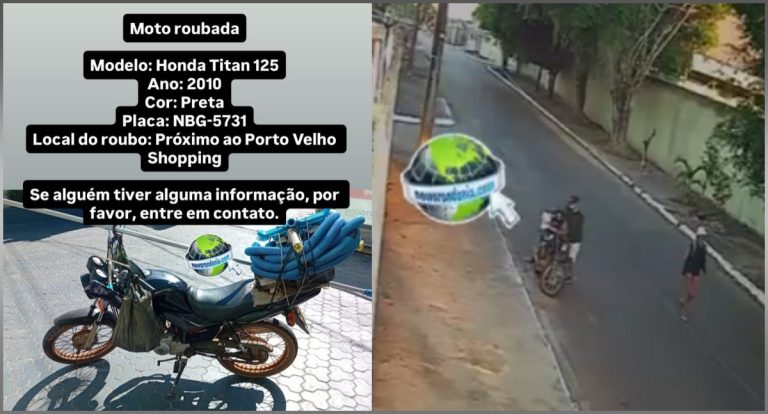 VÍDEO: Casal é flagrado furtando moto de trabalhador perto do Shopping em Porto Velho - News Rondônia