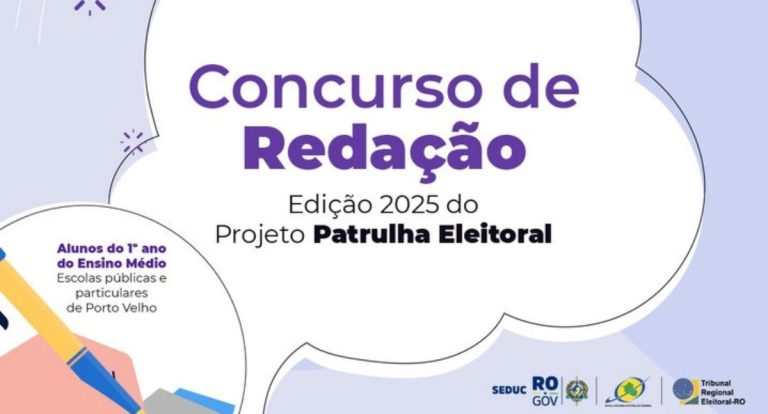 TRE-RO abre inscrições para o Concurso de Redação “Patrulha Eleitoral 2025” - News Rondônia