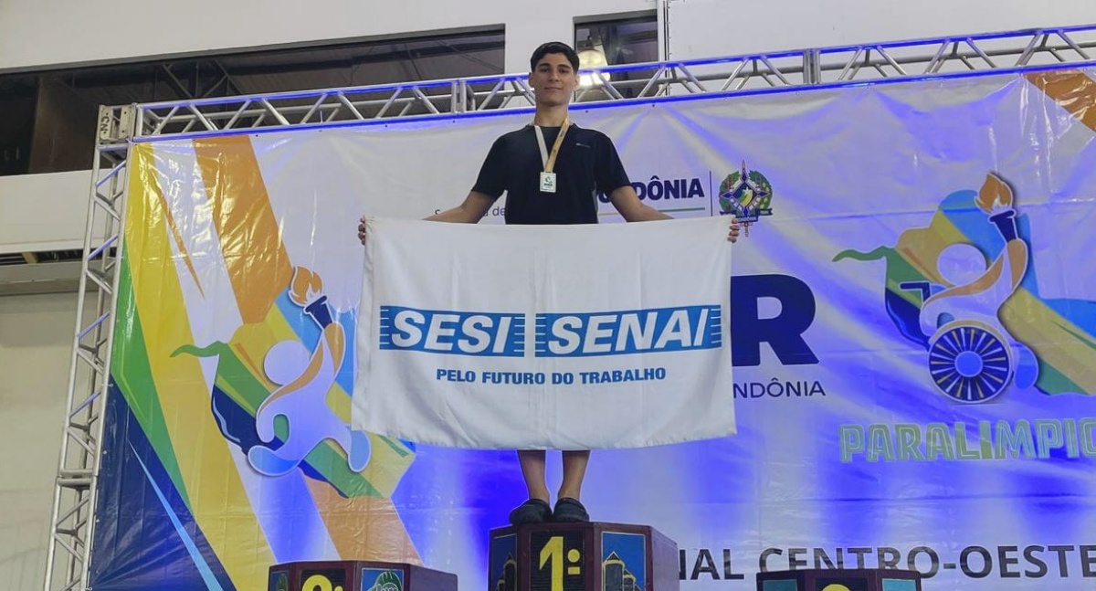 Atleta do SESI de Cacoal conquista medalha de ouro no JOER