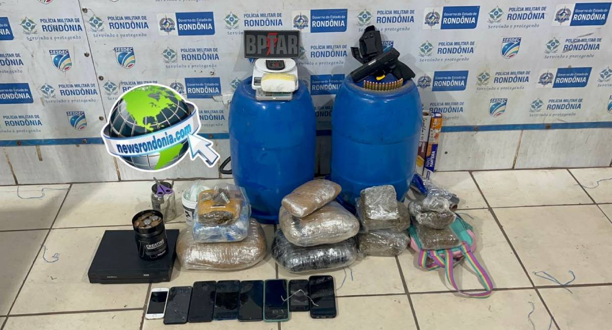 BPTAR prende trio com drogas e arma roubada de policial na zona sul