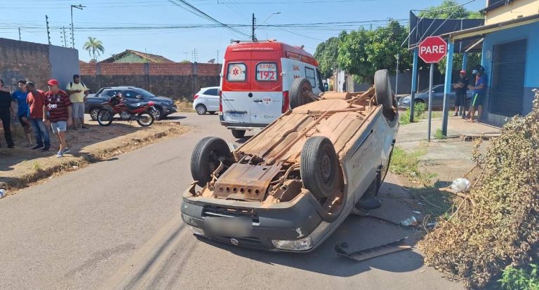 Capotamento na zona sul de Porto Velho deixa idoso ferido