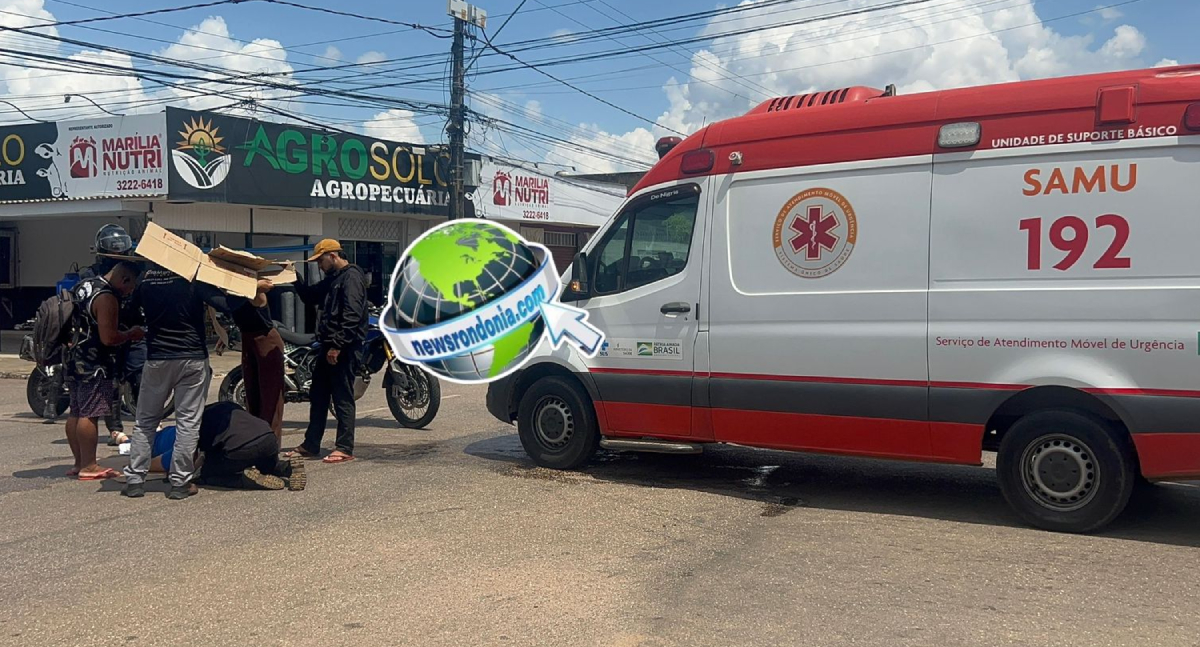 Carro avança preferencial e atropela motociclista na Amazonas