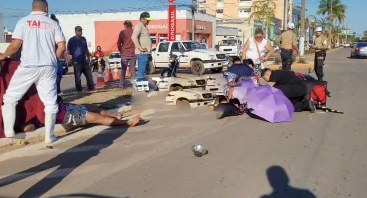 Colisão deixa duas pessoas feridas em cruzamento em Ji-Paraná