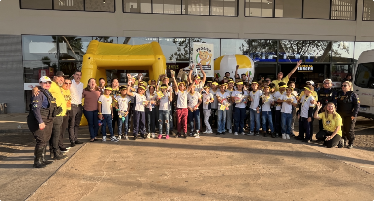Crianças participam do projeto "Agente Mirim da Cidadania no Trânsito" na Rodoviária de Porto Velho - News Rondônia