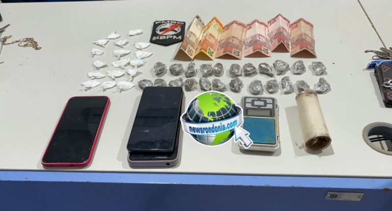 Dupla é flagrada com drogas em quadra no Orgulho do Madeira