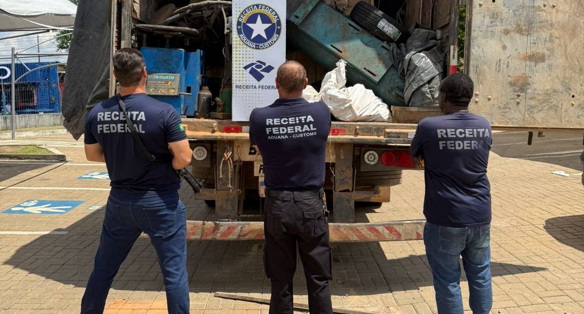 Equipe de Vigilância e Repressão da DRF Porto Velho apreende quase 1 milhão de reais em pneus