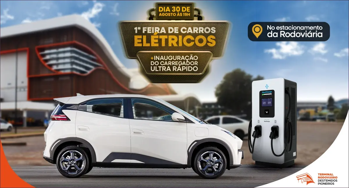 Exposição de carros elétricos acontece na Rodoviária de Porto Velho neste sábado (30)