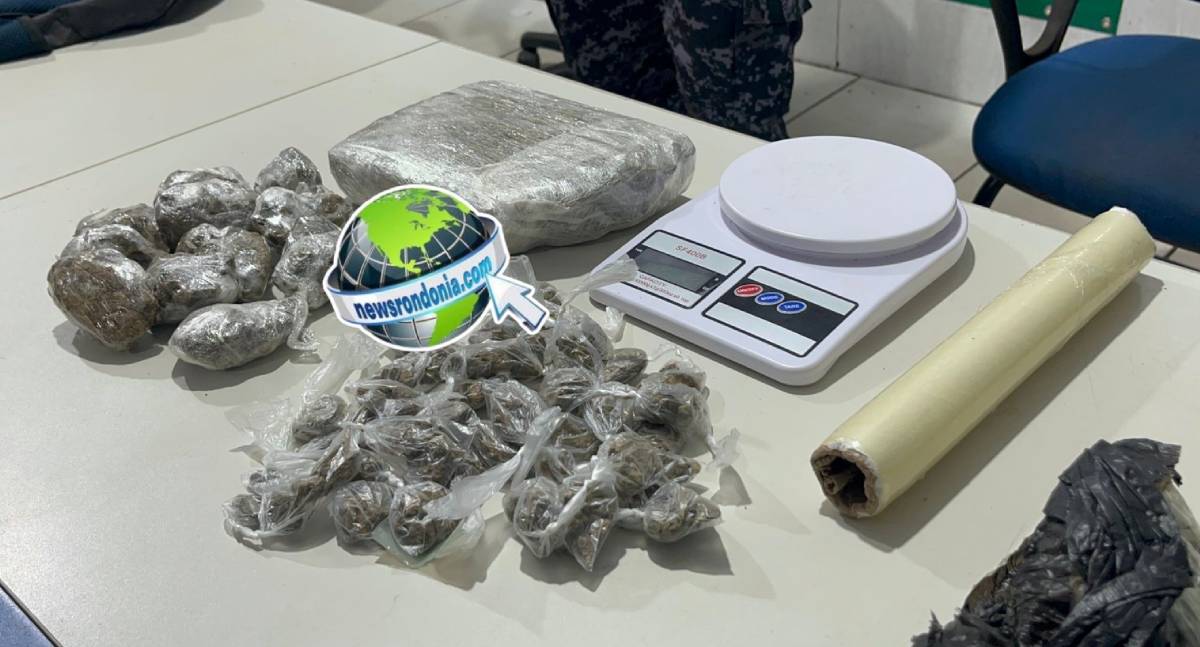 Força Tática apreende quase 2kg de maconha após fuga de traficante em matagal de condomínio