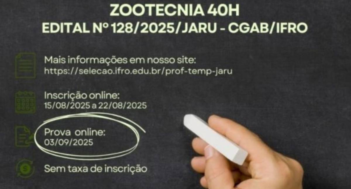 IFRO Jaru abre seleção para professores substitutos