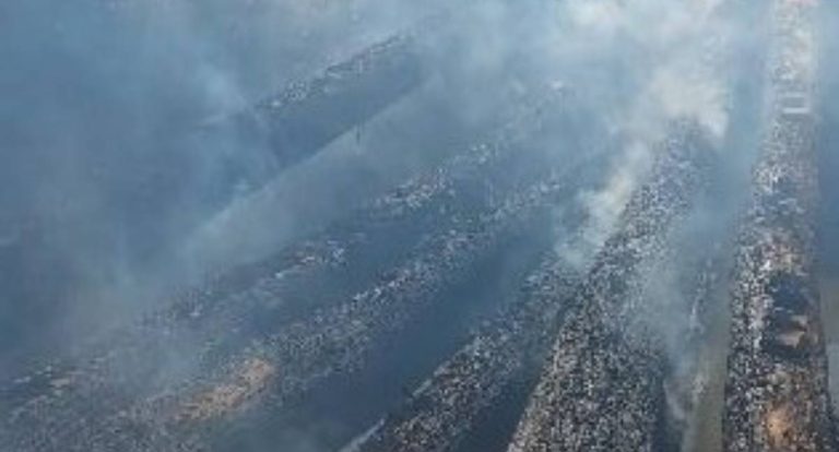 Incêndio criminoso destrói ponte na zona rural de Theobroma