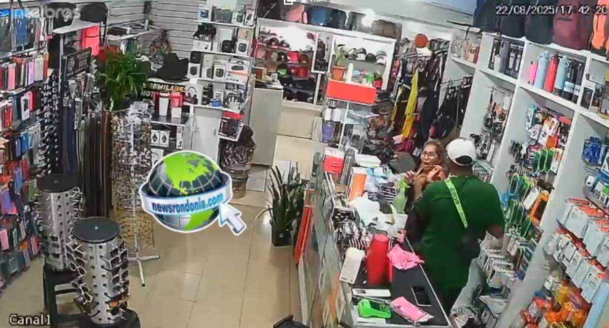 Ladrão se passa por cliente e atira dentro de loja durante assalto no centro de Porto Velho