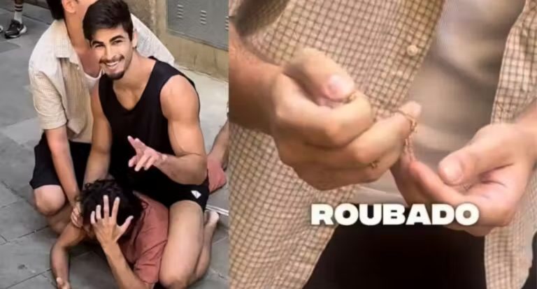 Lutador brasileiro de jiu-jitsu impede furto de corrente na Espanha e viraliza nas redes