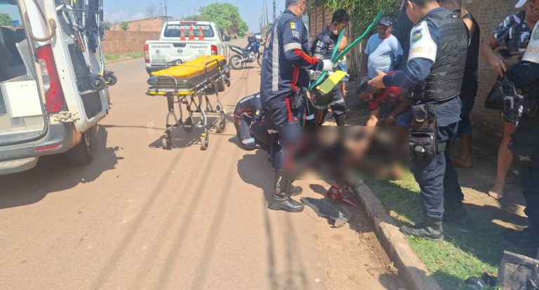 Motociclista avança preferencial e sofre fratura no fêmur em Porto Velho