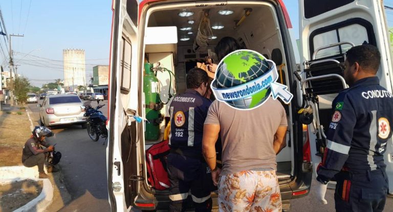 Motociclista bêbado causa acidente e foge em Porto Velho