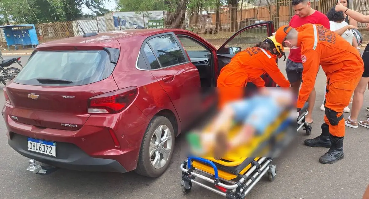 Motociclista fica ferido em acidente na avenida Rio de Janeiro, em Porto Velho