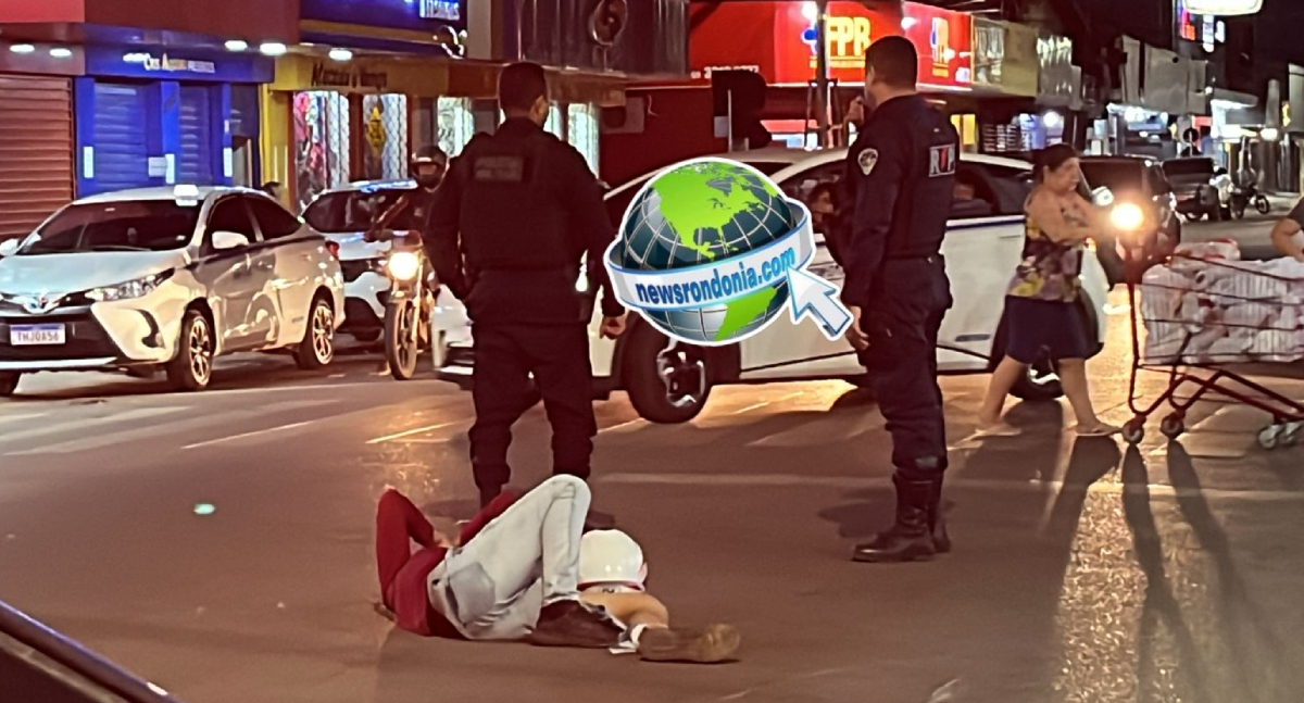Motociclista fica ferido em queda na Avenida Jatuarana, em Porto Velho