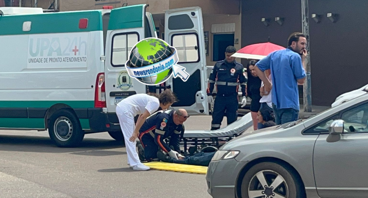 Motociclista quebra a perna em grave acidente na Calama