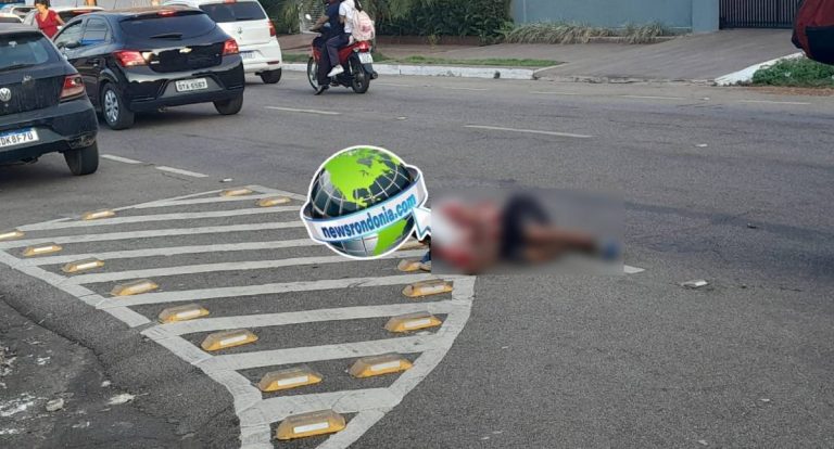 Motorista foge depois de atropelar pedestre no centro de Porto Velho