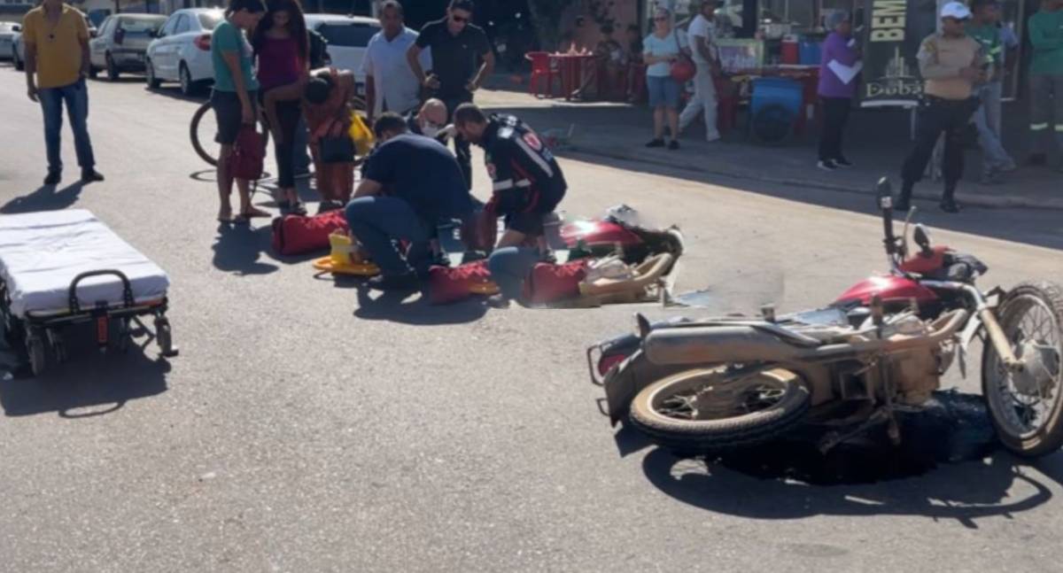 Motorista provoca acidente ao fazer conversão e deixa motociclista ferida em Ji-Paraná