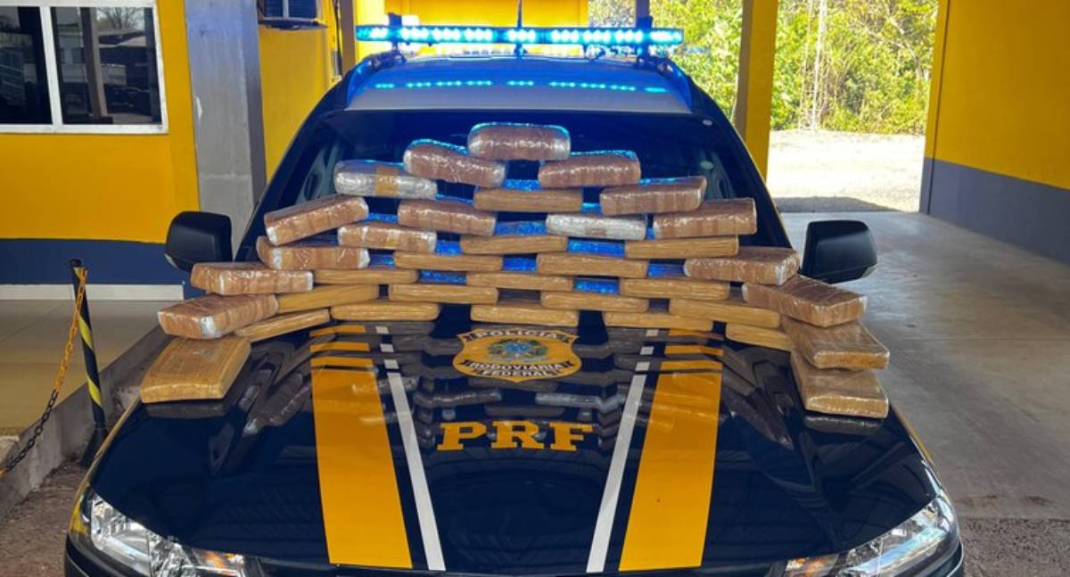 PRF em Rondônia, após troca de informações com a Polícia Federal, apreende 37,5 kg de entorpecentes em Pimenta Bueno