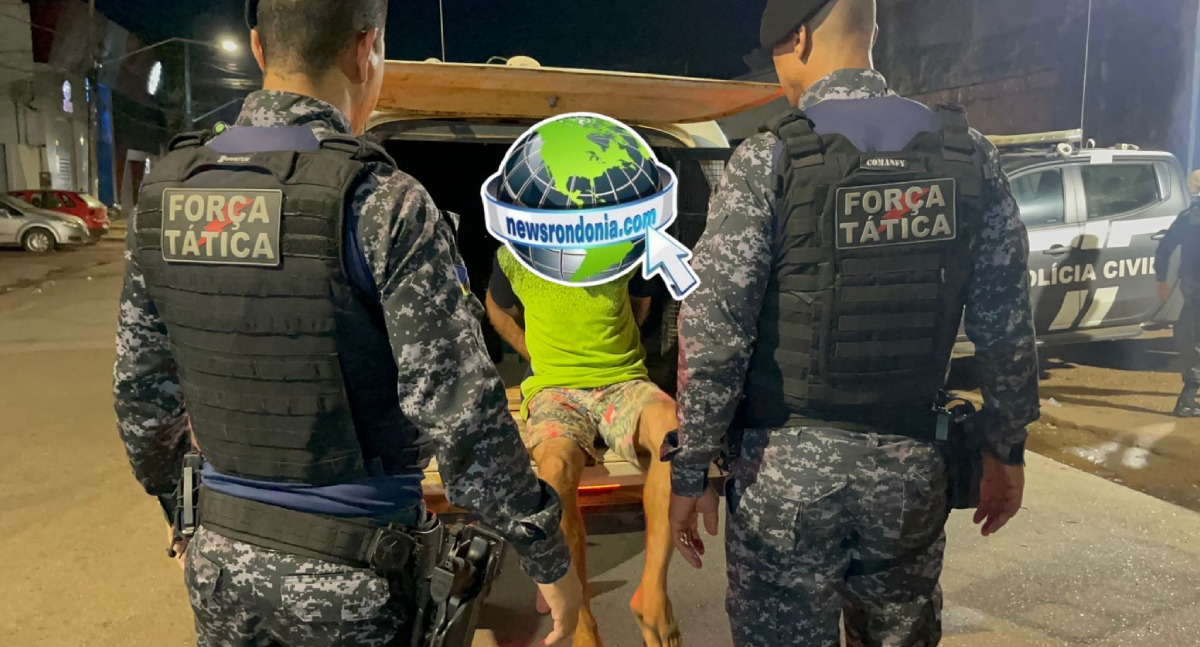 Suspeito de tentar matar vizinho a facada durante carona é preso pela Força Tática