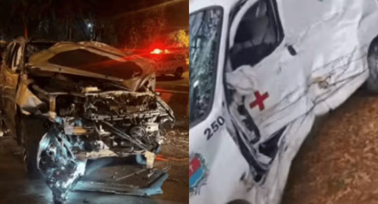 Adolescente sem CNH bate carro em ambulância e deixa 2 feridos - News Rondônia