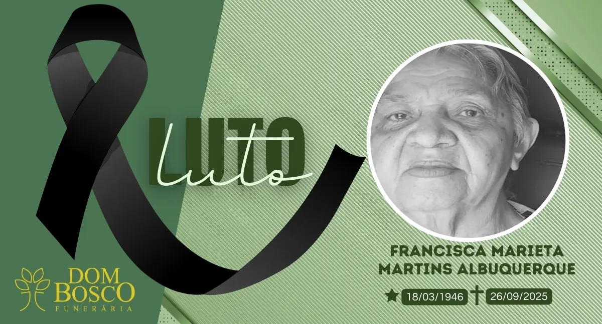 Nota de pesar Francisca Marieta Martins Albuquerque