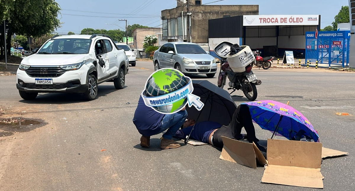 Motociclista sofre grave acidente na Avenida 7 de Setembro