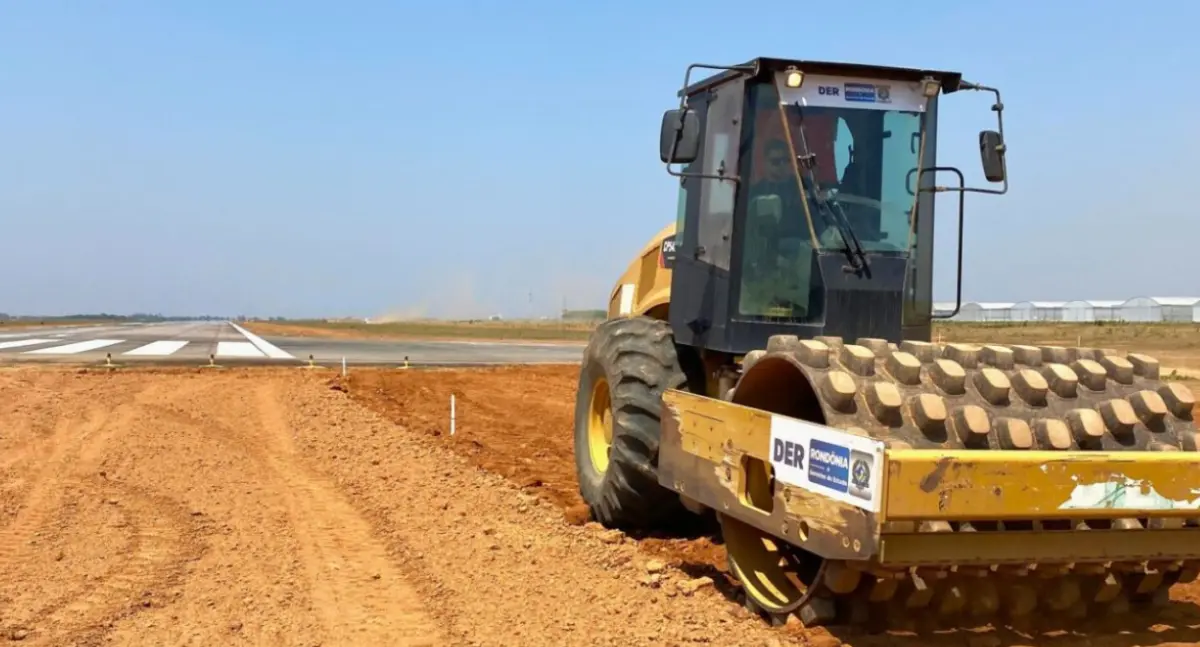 Aeroporto de Vilhena recebe obras para ampliar segurança em pousos e decolagens