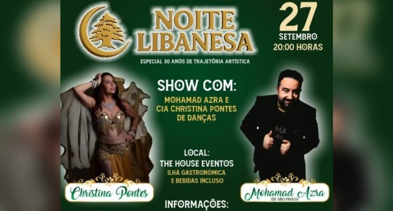 Agenda News: Chrístina Pontes celebra 30 anos de trajetória artística com Noite Libanesa em Porto Velho