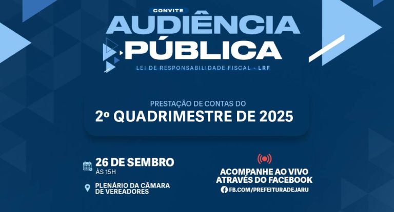 Audiência Pública para prestação de contas em Jaru