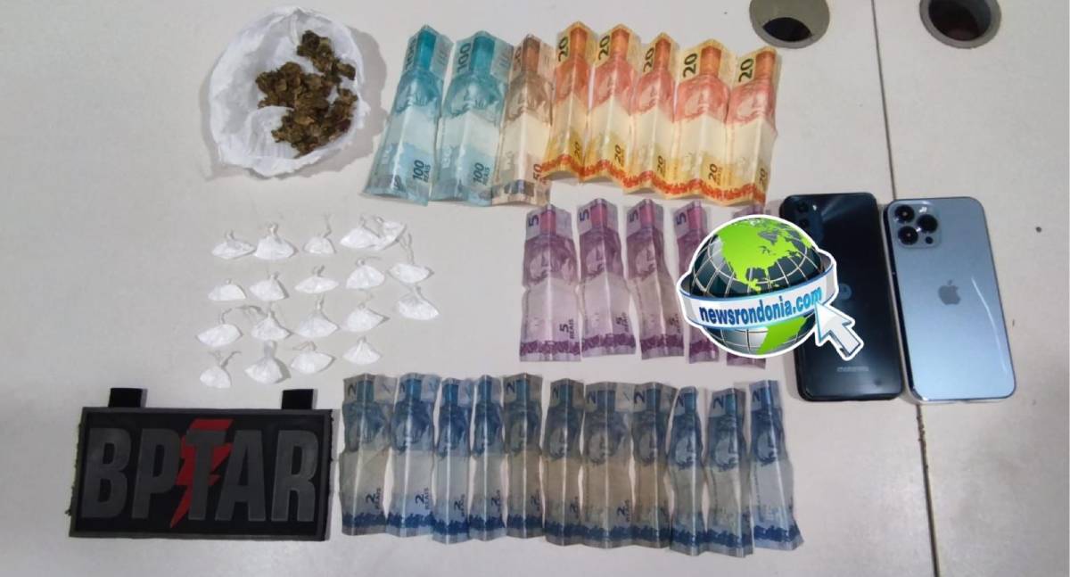 BPTAR recebe denúncia e prende traficante com drogas em residência na zona leste