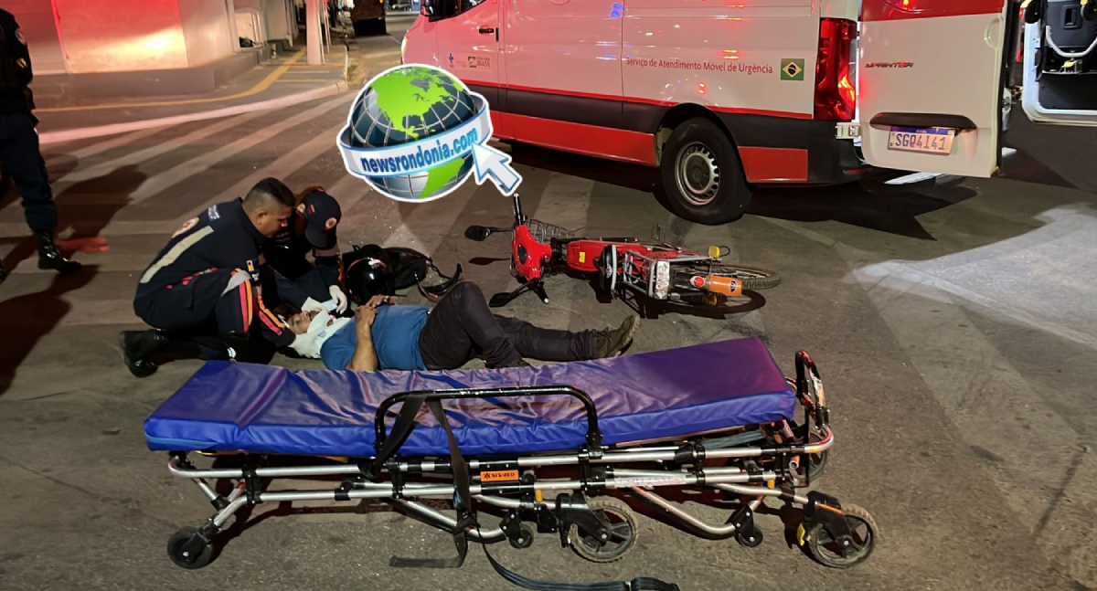 Ciclista fica ferido após ser derrubado por carro na Avenida Jatuarana, em Porto Velho