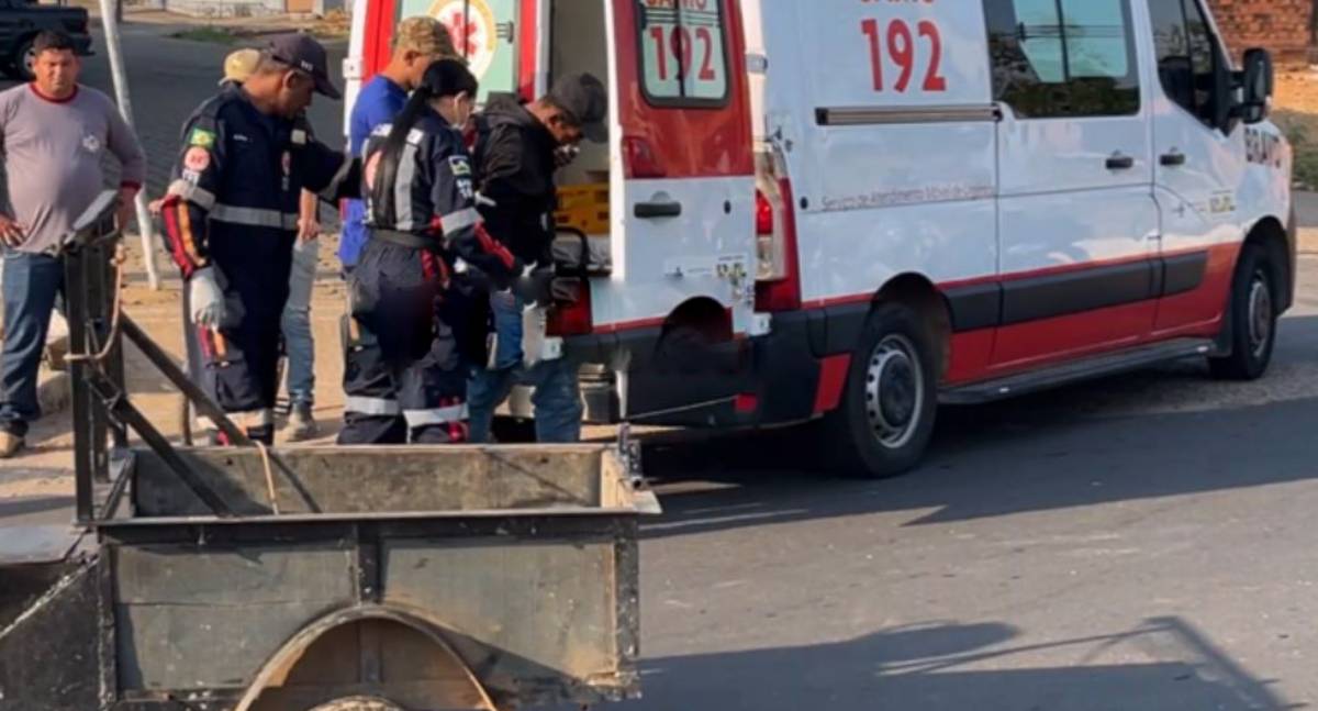 Colisão de veículos deixa motociclista ferido em Ji-Paraná