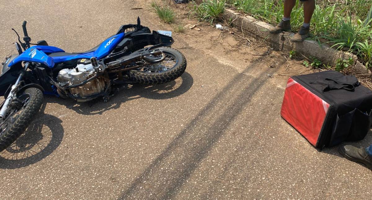 Colisão entre caminhão e moto deixa ferido na Zona Sul de Porto Velho